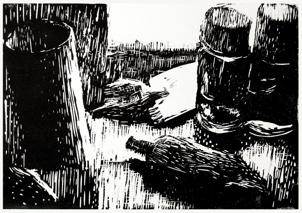 Botellas en blanco y negro de Tore Bahnson