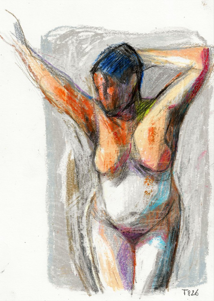 Desnudo femenino expresivo de Tore Bahnson