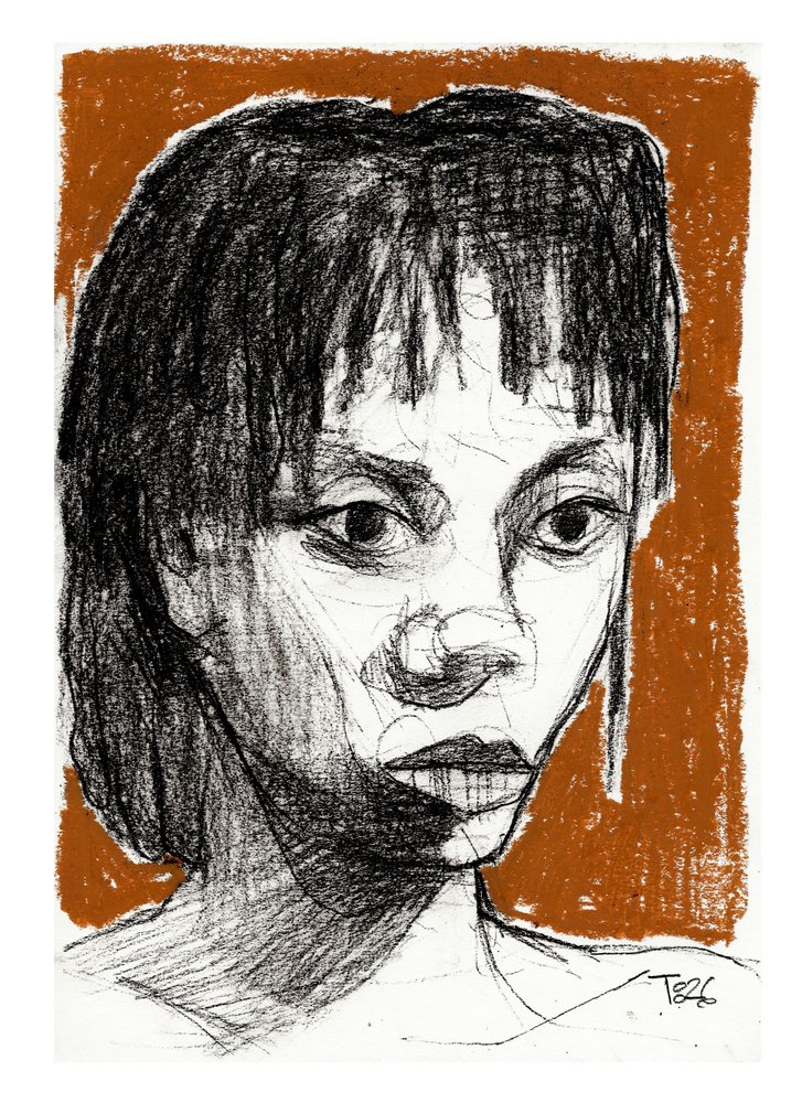 Retrato femenino expresivo de Tore Bahnson