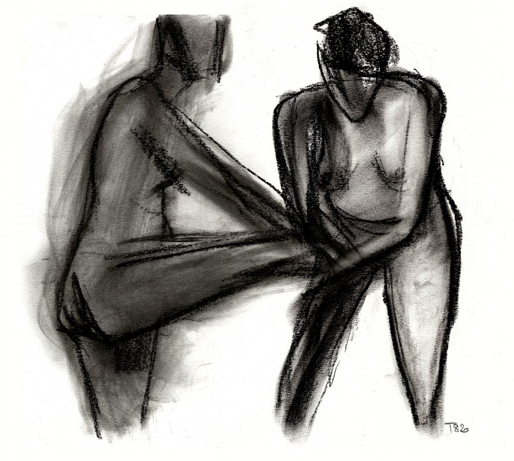 Figuras de desnudos expresivas de Tore Bahnson