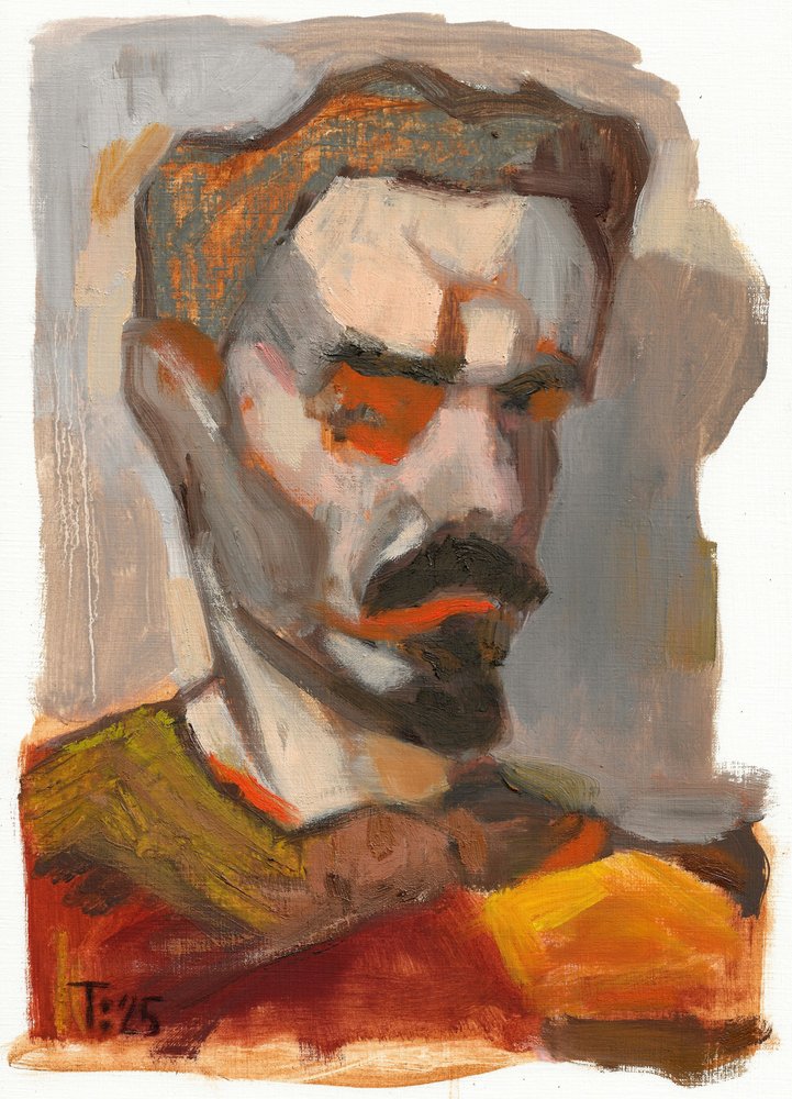 Retrato masculino intenso de Tore Bahnson
