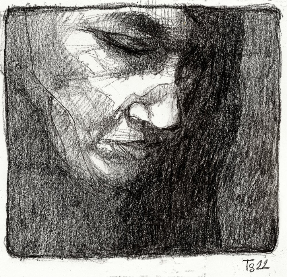 Boceto de contemplación tranquila de Tore Bahnson