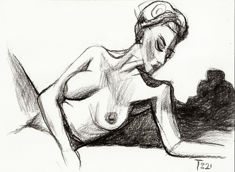 Boceto de desnudo sensual de Tore Bahnson