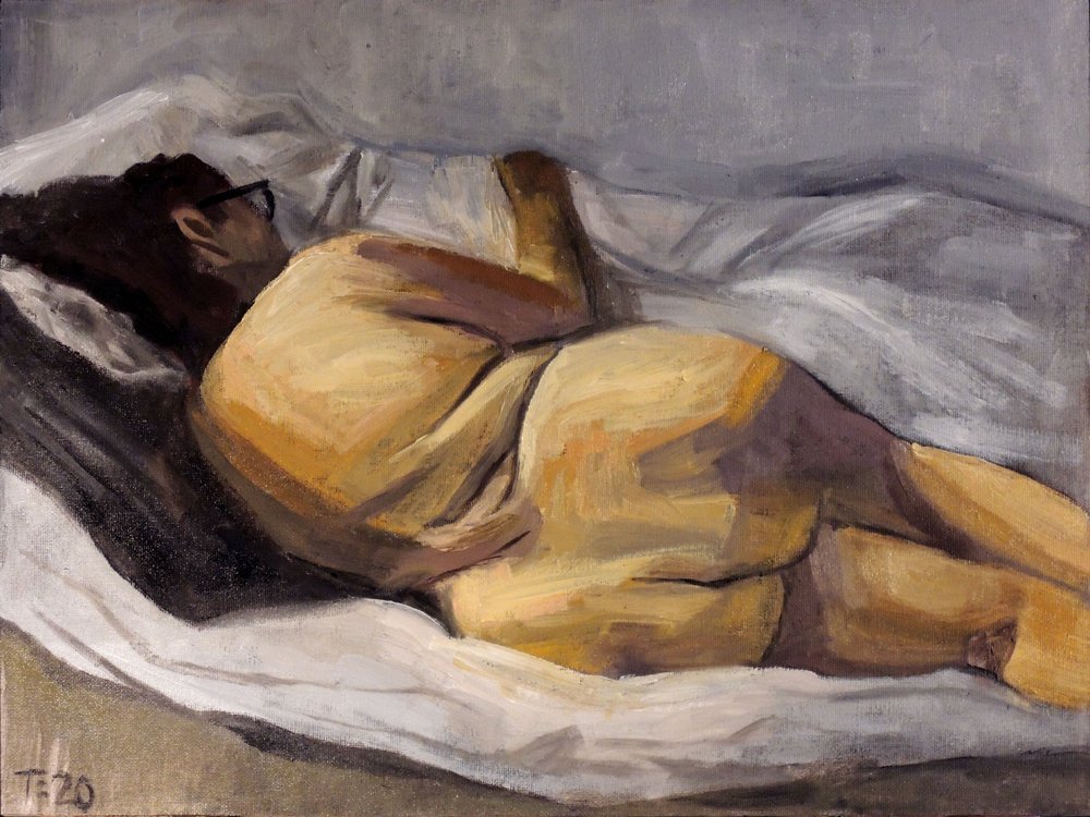 Desnudo recostado sereno de Tore Bahnson
