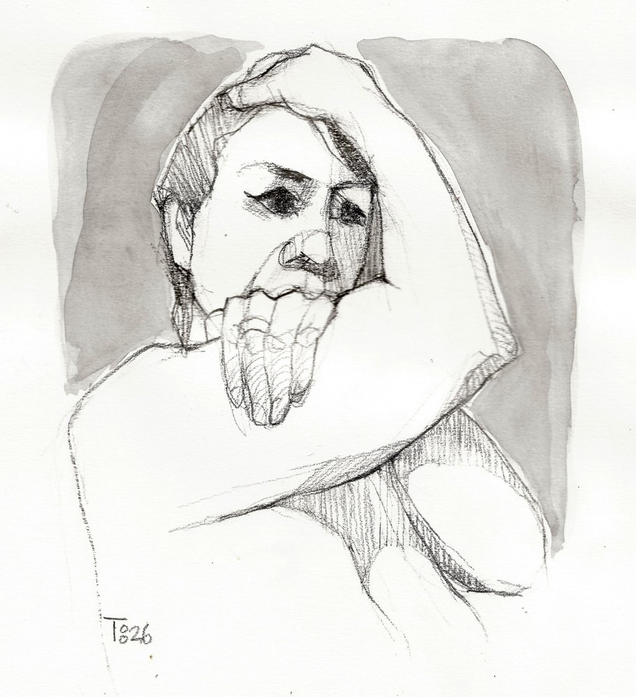 Mujer en contemplación de Tore Bahnson