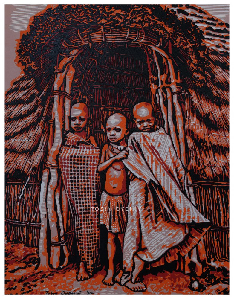 Niños de un pueblo africano de Tosin Oyeniyi