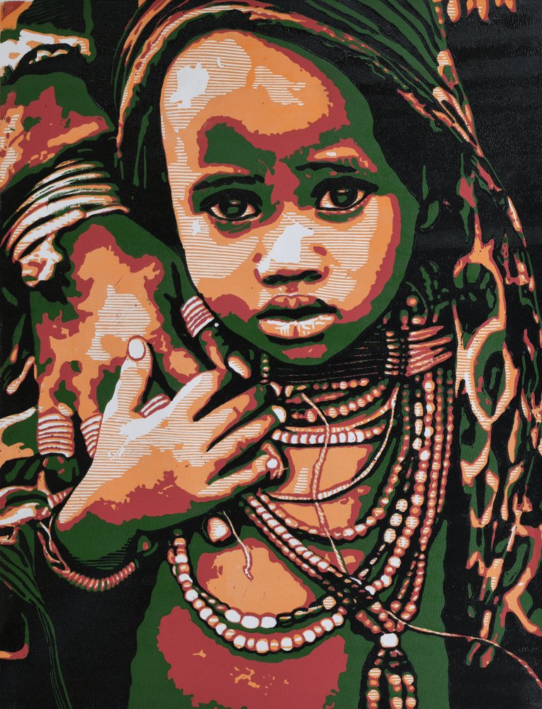 Niño africano expresivo de Tosin Oyeniyi
