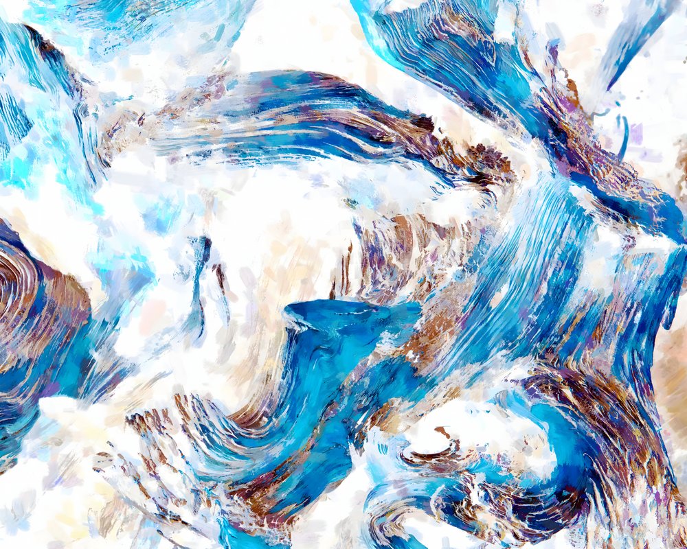Remolinos azules fluidos de Uma Gokhale