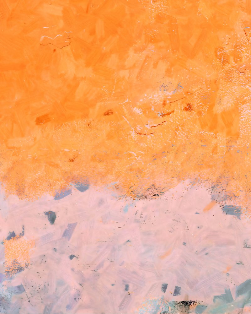Abstracto en tonos naranja y rosa de Uma Gokhale