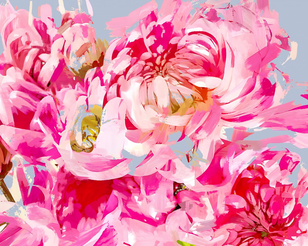Expresión floral en rosa de Uma Gokhale
