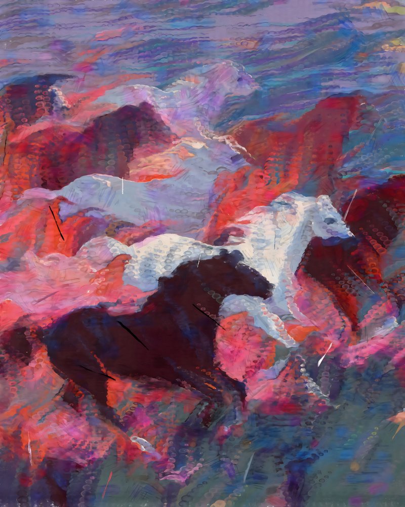 Caballos al galope llenos de vida de Uma Gokhale