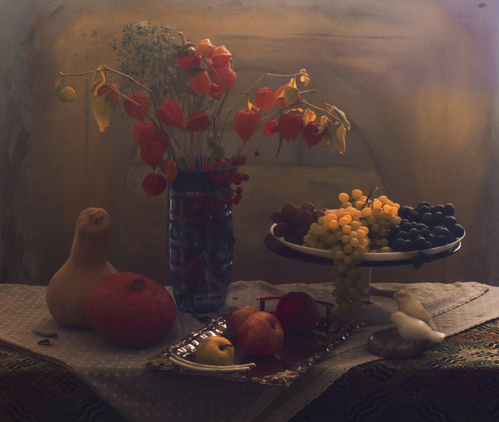 Naturaleza muerta con frutas de otoño de UstinaGreen