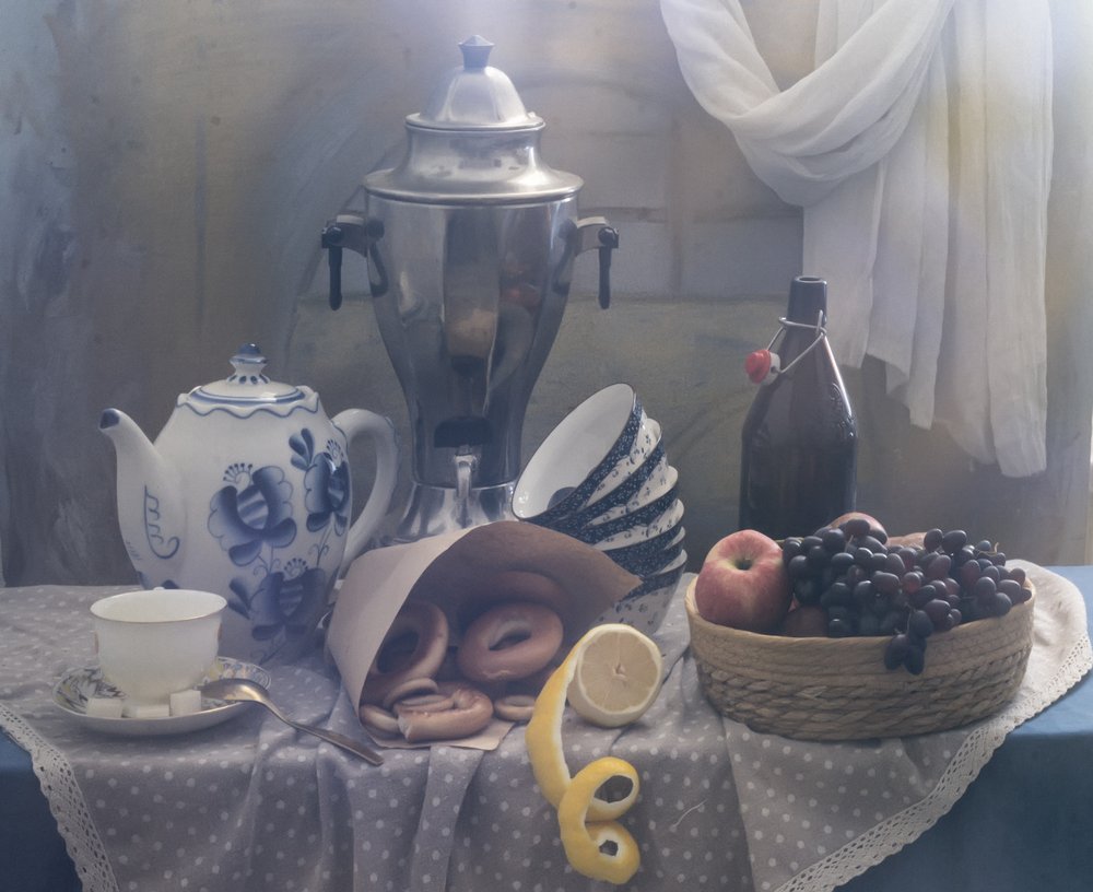 La hora del té con el samovar de UstinaGreen