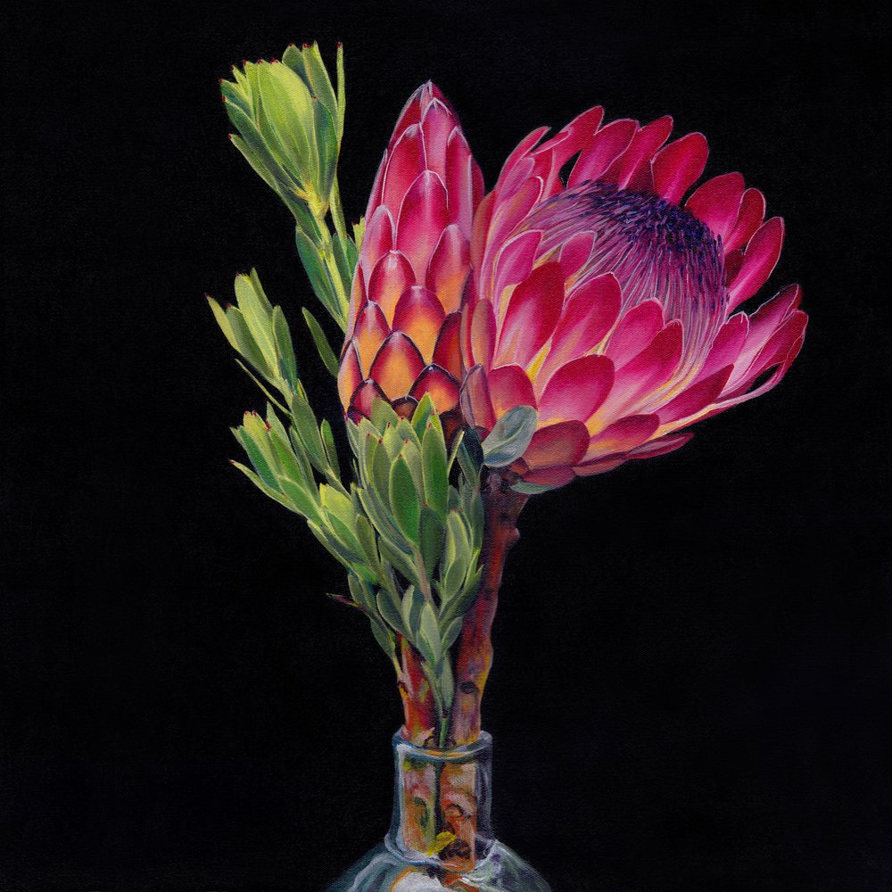 Jarrones Pink Protea de Viccy Wanliss