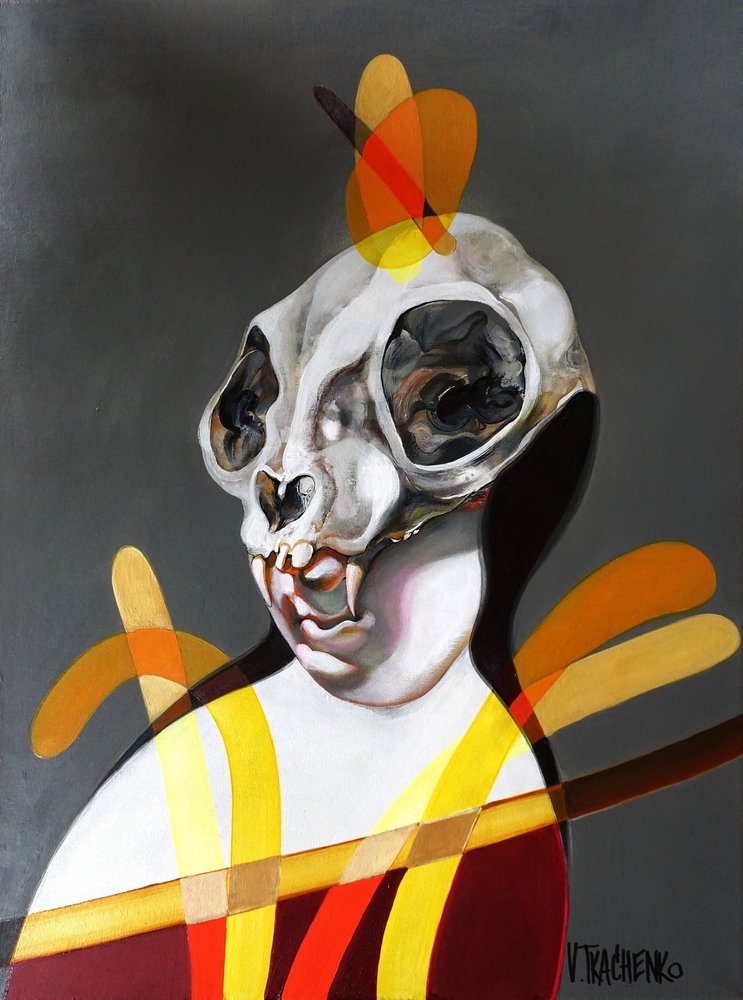 Figura abstracta de una calavera de Victor Tkachenko