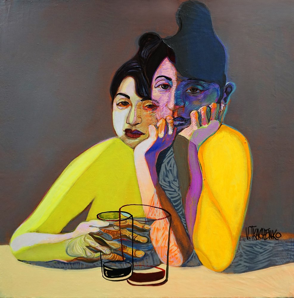 Retrato doble contemplativo de Victor Tkachenko