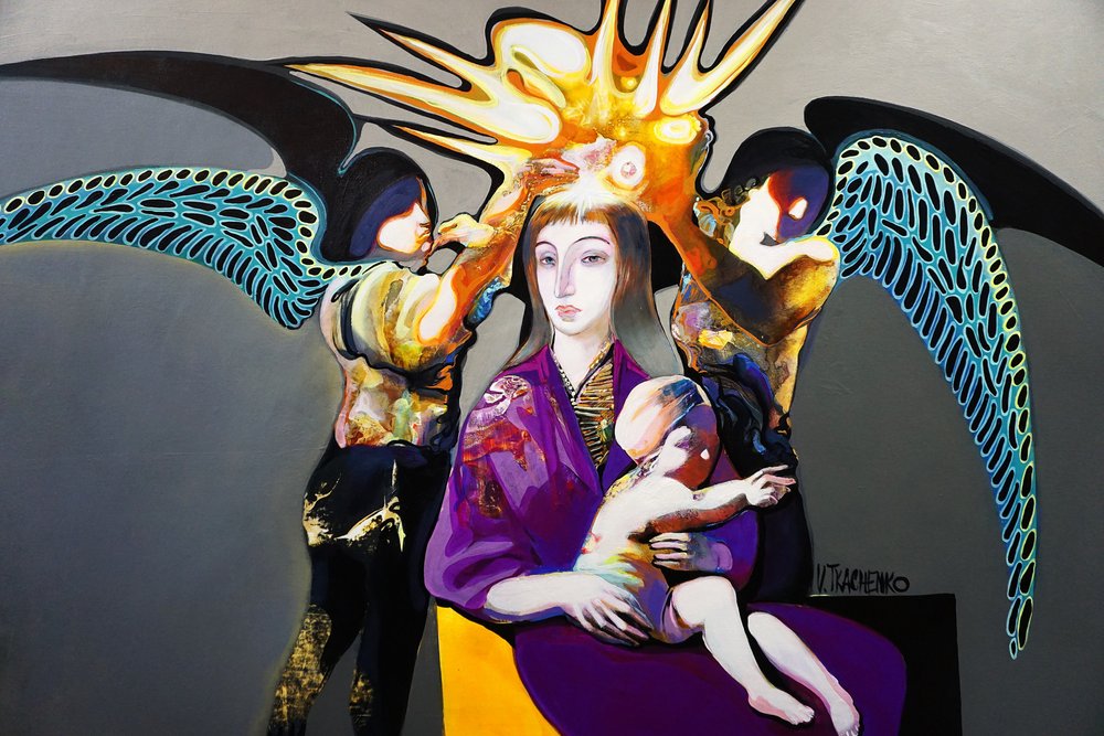 La Virgen con el Niño coronados de Victor Tkachenko