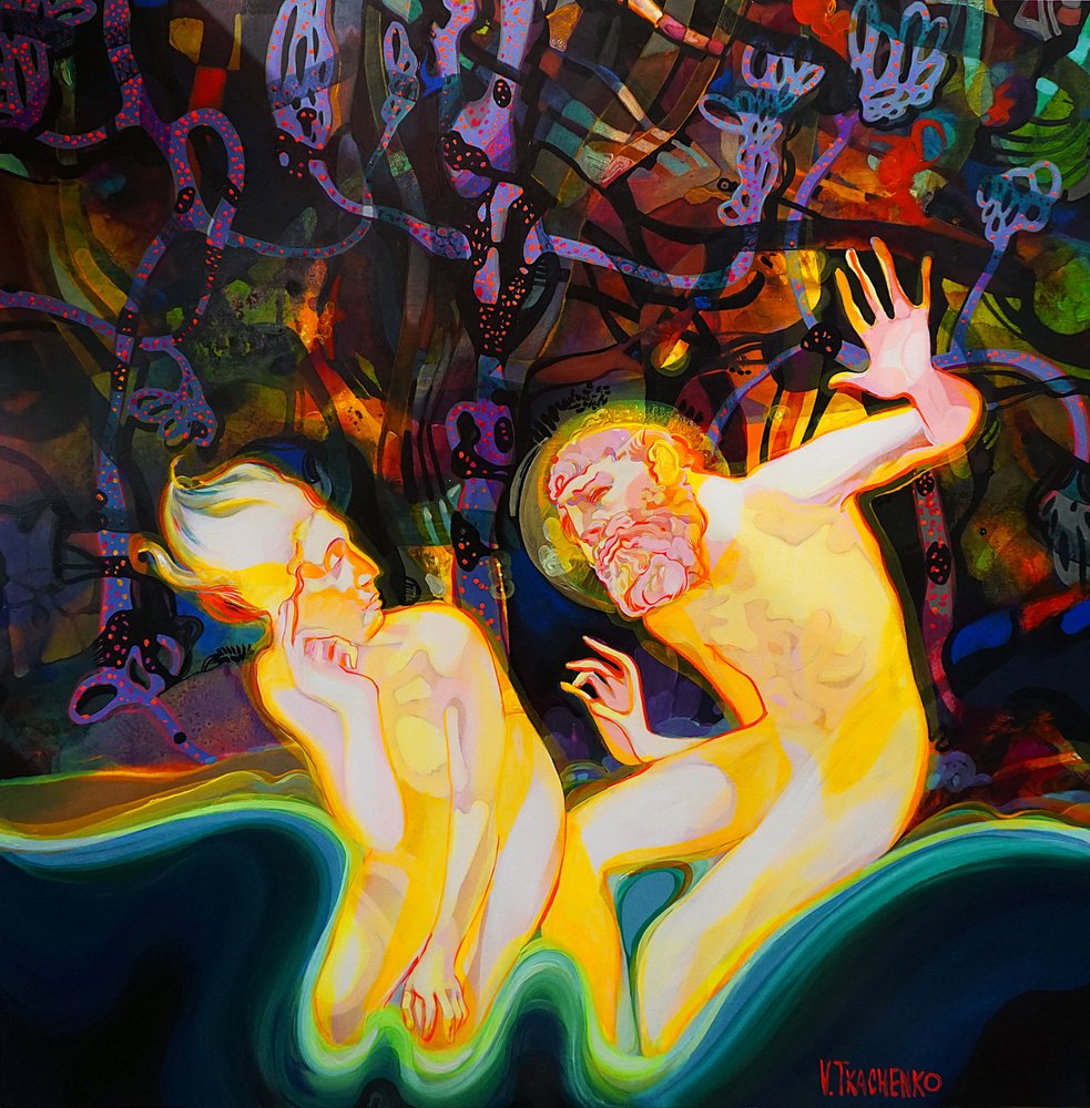 Figuras espirituales resplandecientes de Victor Tkachenko