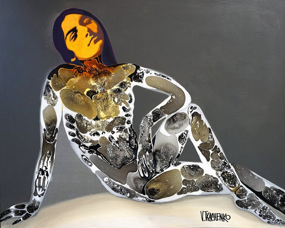 Mujer serena y abstracta de Victor Tkachenko