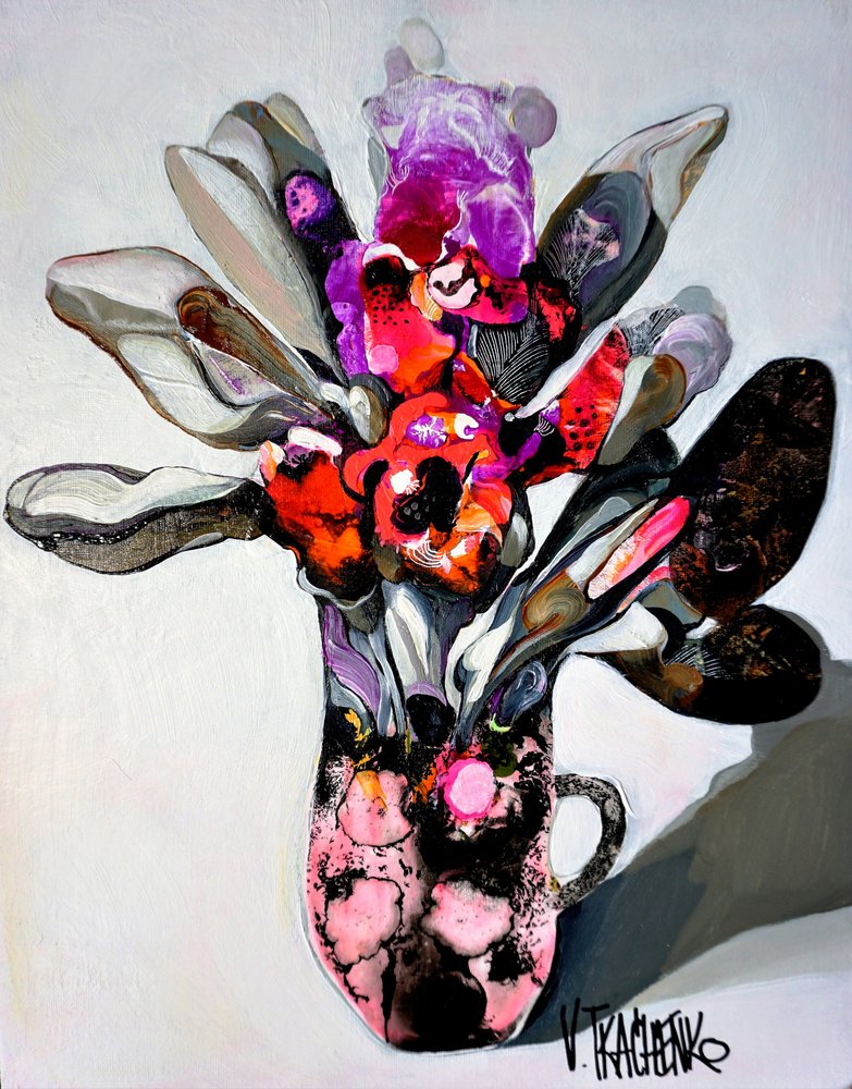Flores abstractas llenas de colorido de Victor Tkachenko