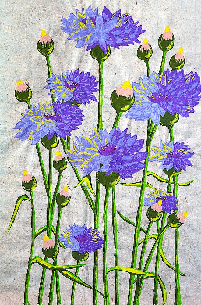Vibrantes acianos azules de Viktoriia Saunina