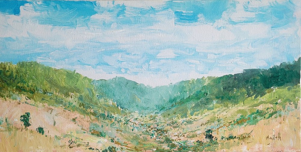 Exuberante paisaje de valle de Wayne Sleeth