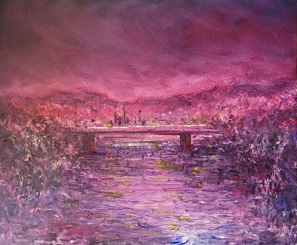 Reflejos de la ciudad rosa de Wayne Sleeth
