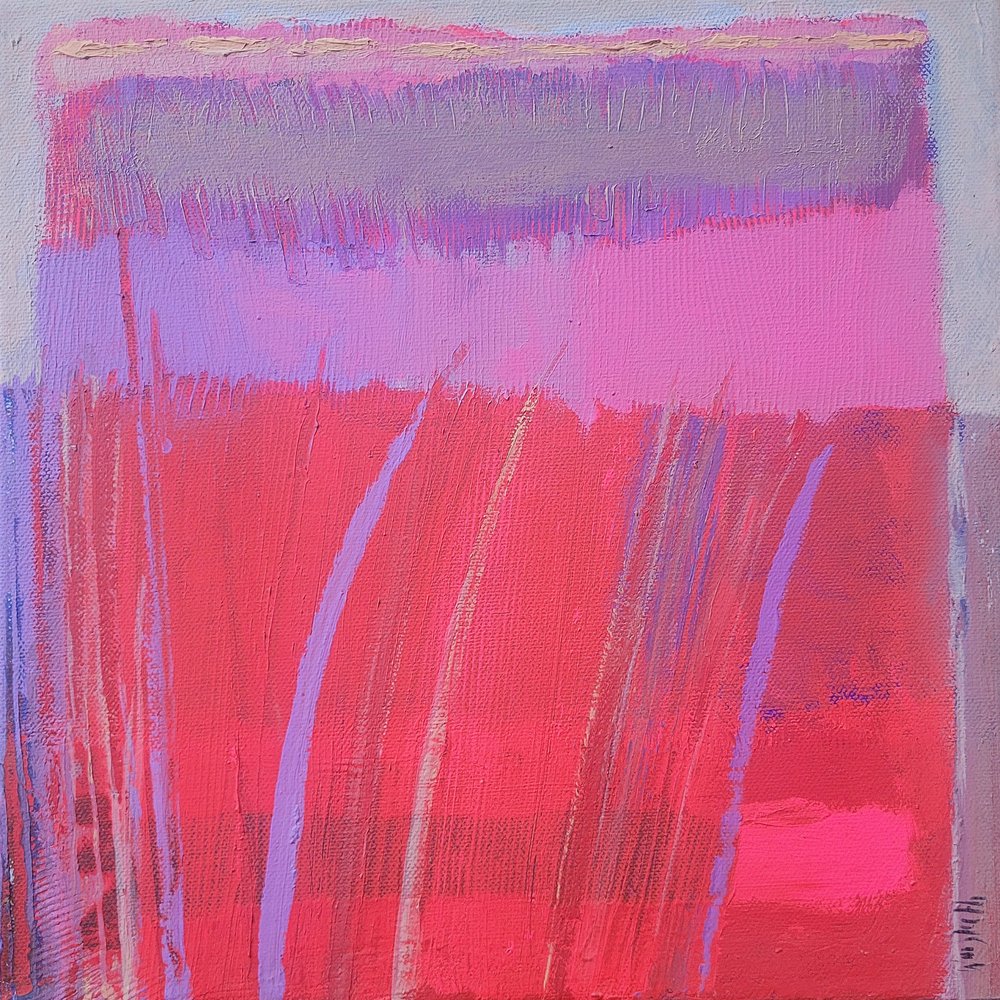 Vibrantes capas abstractas rosas de Wayne Sleeth