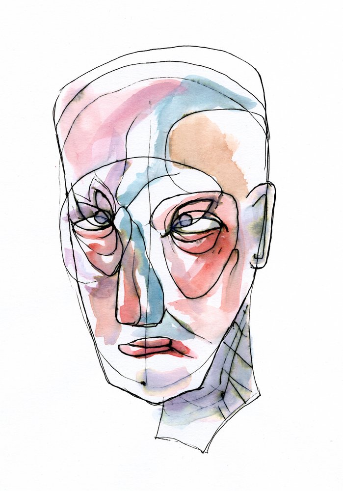 Rostro abstracto y expresivo de Wildemar Doomgriever