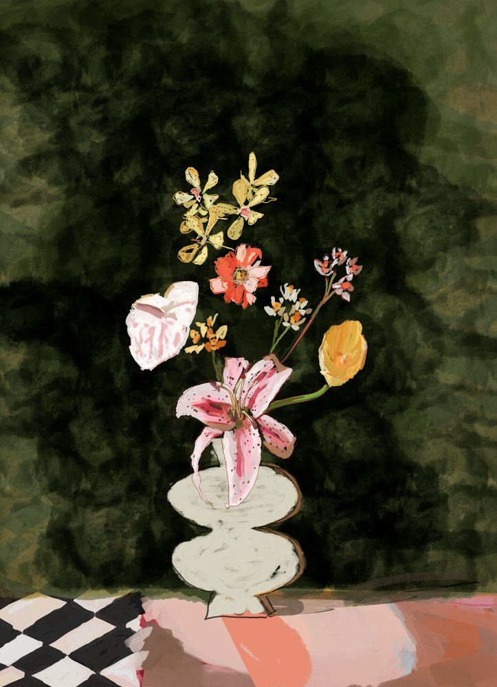 Vibrante bodegón floral de XHOZUCAN
