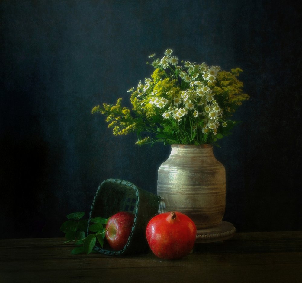 Naturaleza muerta floral rústica de Yinan F.
