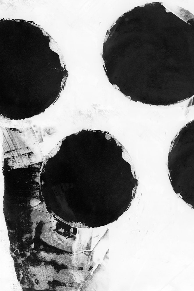 Círculos negros abstractos de cartissi