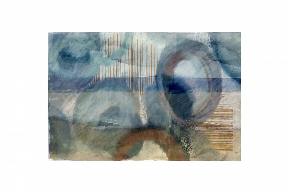Círculos azules abstractos de cartissi