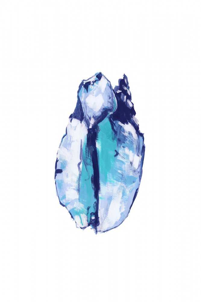 Cristal azul abstracto de cartissi