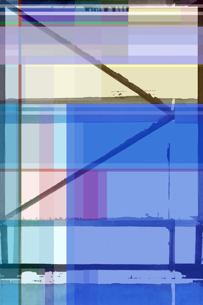 Geometría abstracta en azul de cartissi