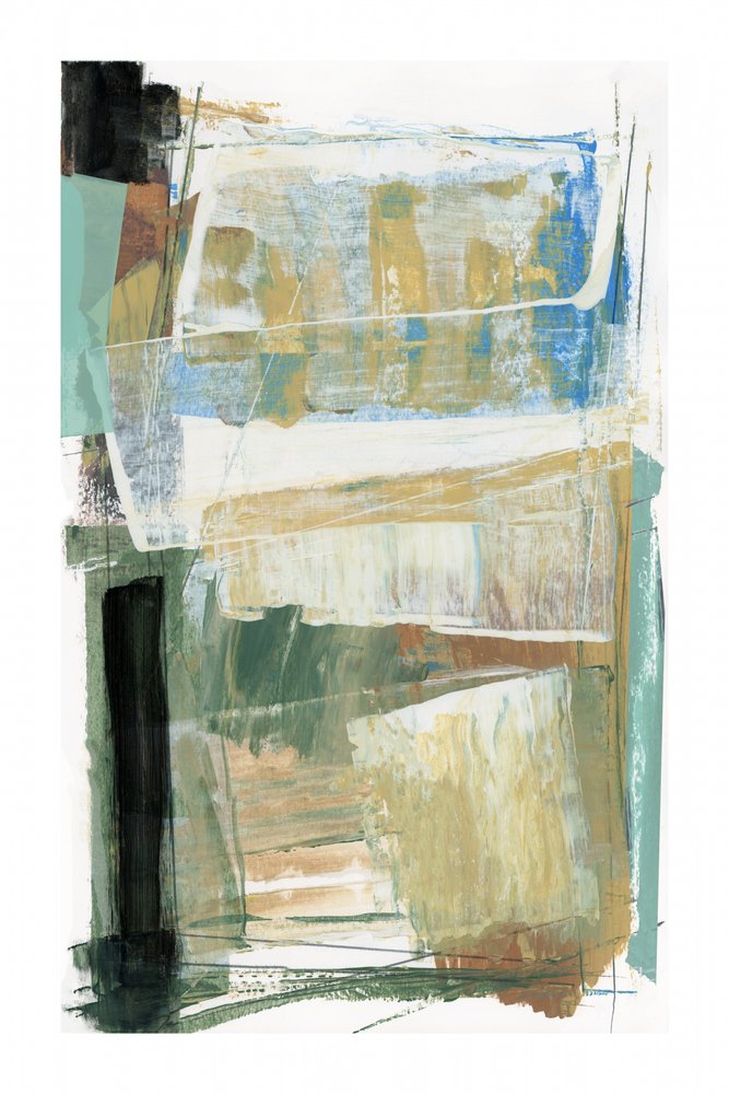 Capas abstractas en azul y verde de cartissi