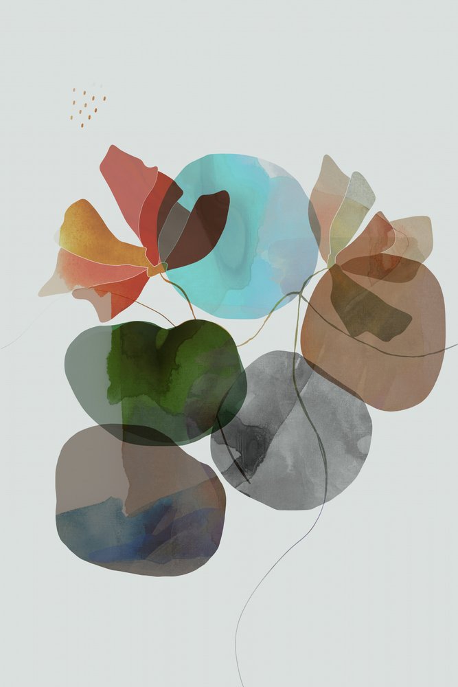 Formas florales abstractas de cartissi