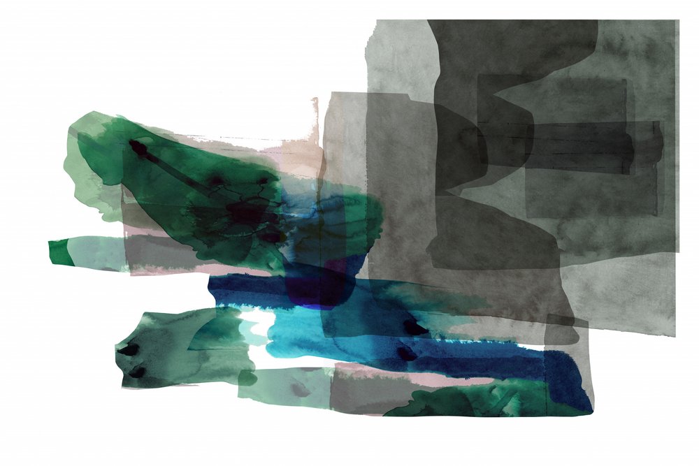 Capas de colores verde y azul de cartissi
