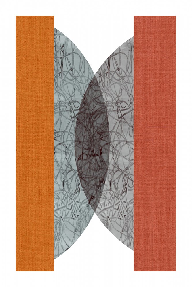 Geometría abstracta en naranja de cartissi