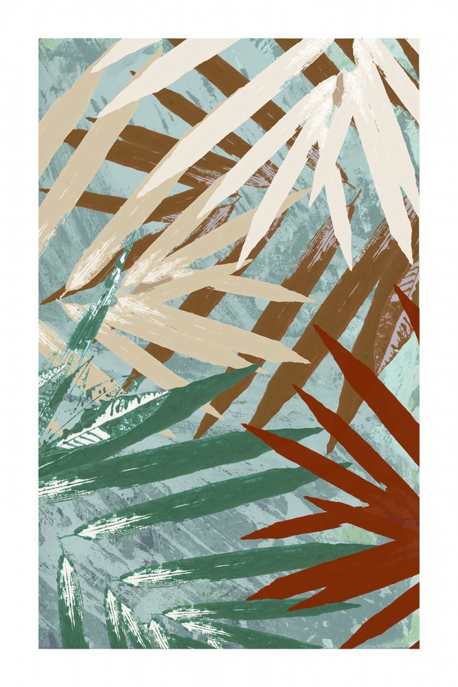 Follaje tropical abstracto de cartissi