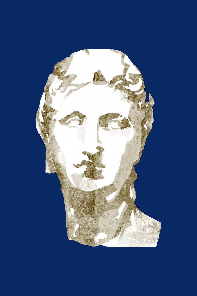 Busto dorado antiguo de cartissi