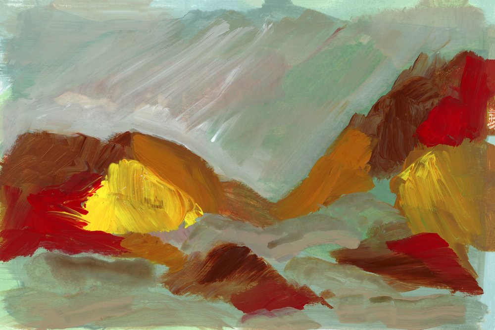 Paisaje abstracto otoñal de cartissi