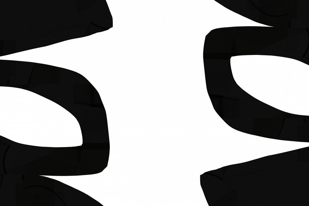 Curvas abstractas en negro de cartissi