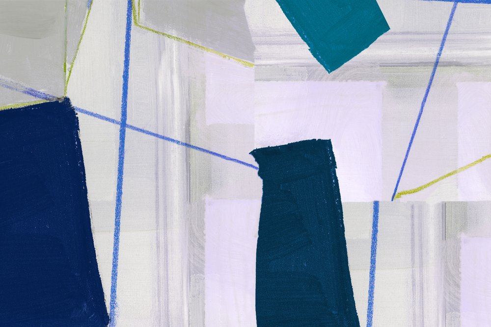 Abstracción geométrica azul de cartissi