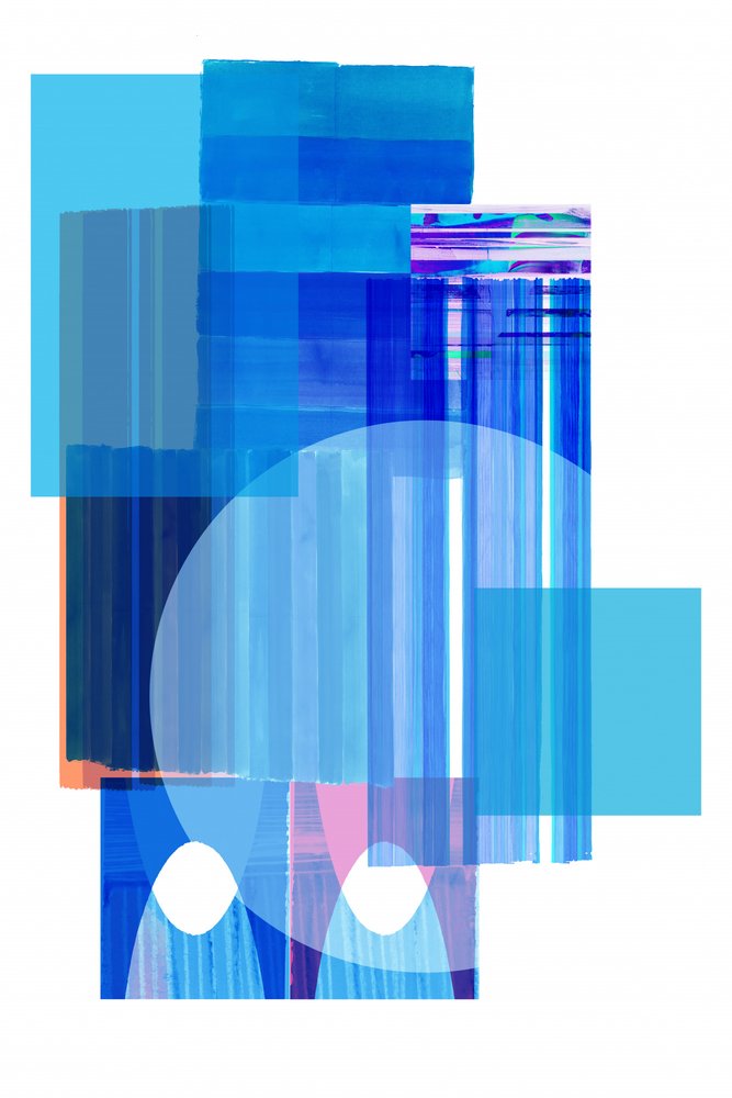 Capas geométricas azules de cartissi