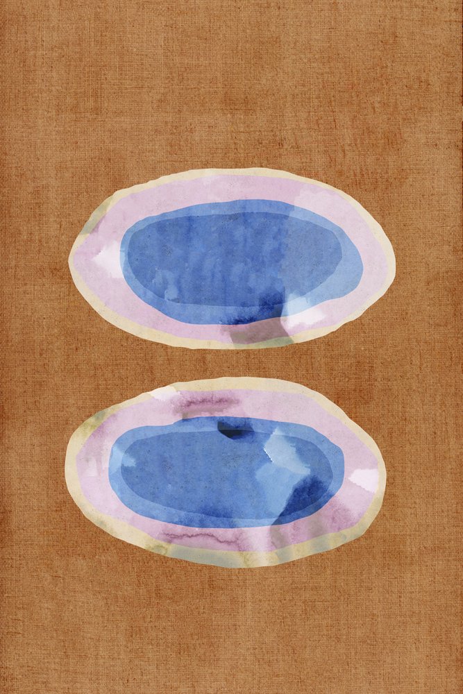 Formas abstractas en azul y rosa de cartissi