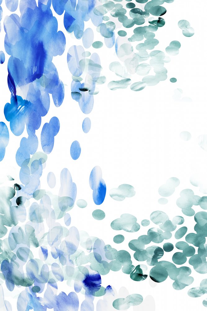 Gotas de acuarela azul de cartissi