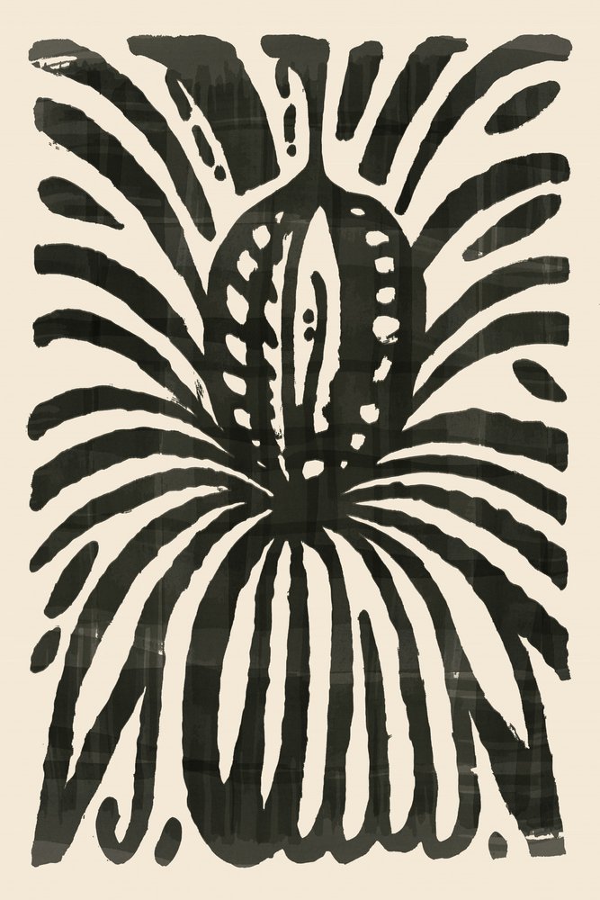 Flor botánica en relieve de cartissi