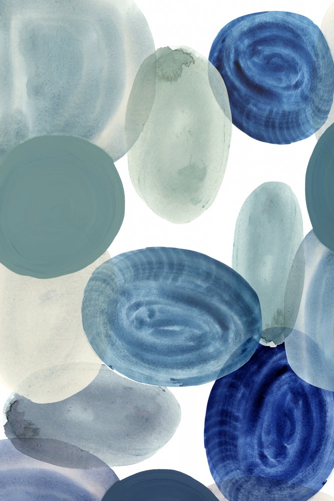 Formas tranquilas en azul y verde de cartissi