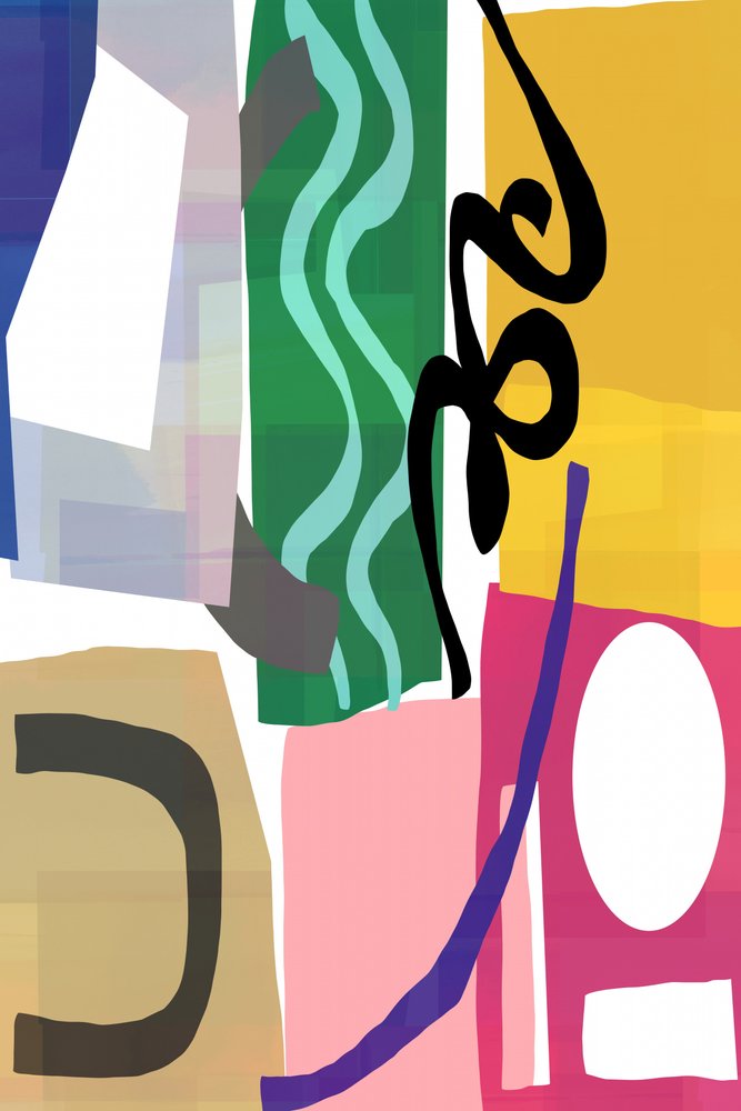 Composición abstracta y colorida de cartissi